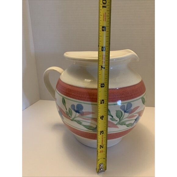 Vintage Stoneware Pottery Style Pitcher GUC Unbranded 7” Heavy - Picture 7 of 8